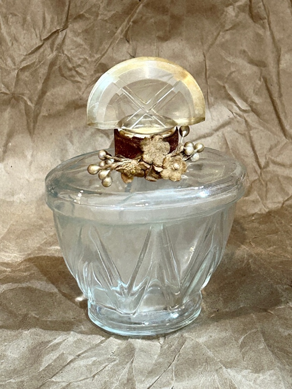 Vintage Mid Century Charbert Breathless Art Deco Perfume Bottle Empty USA Made